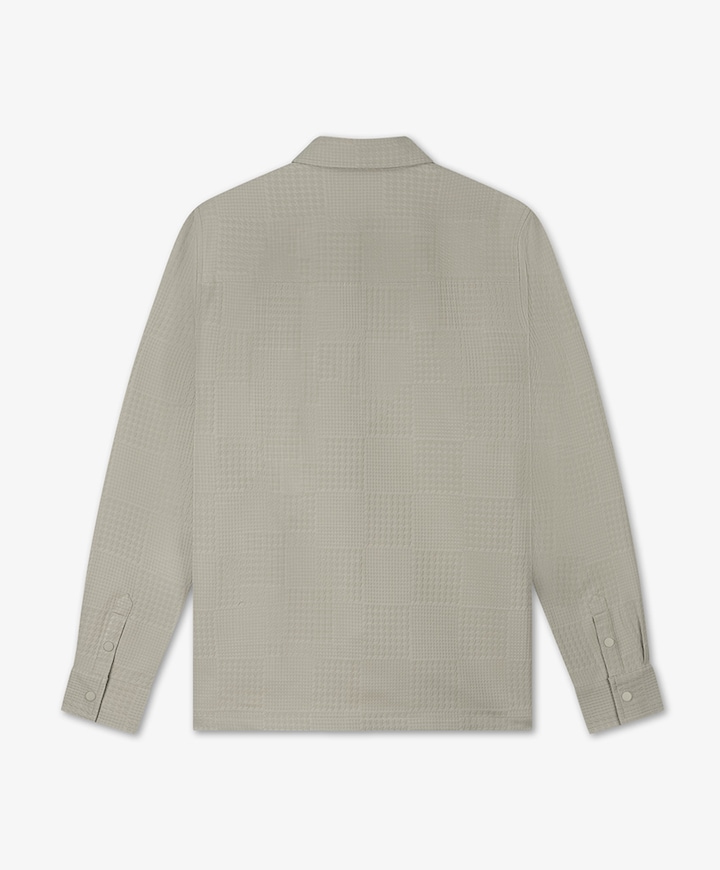 Heren overhemd lange mouw beige