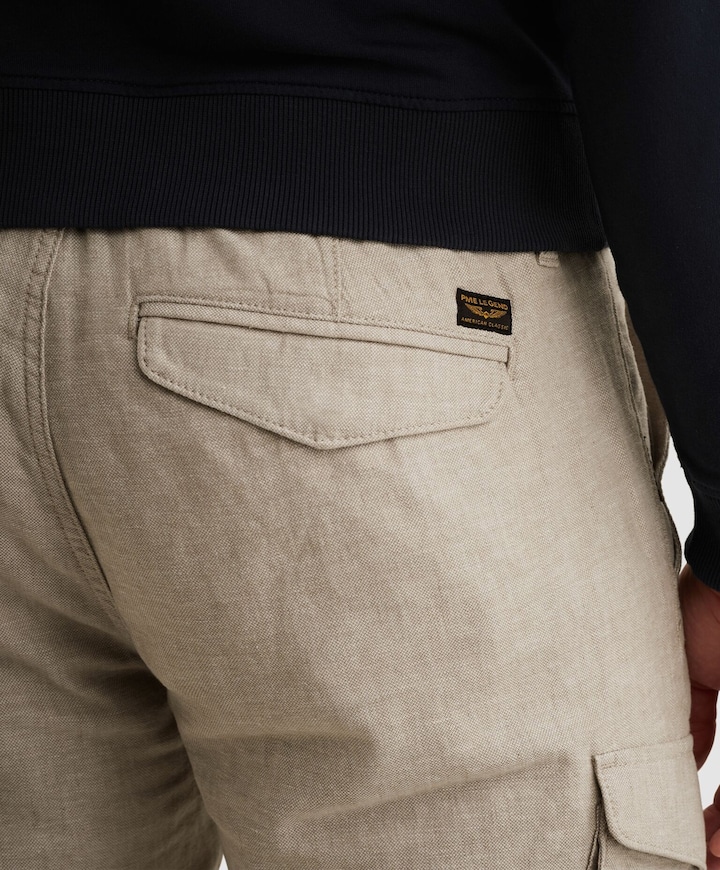 JETHEED PANTS STRUCTURED LINEN heren broek beige