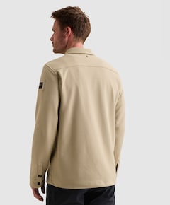 Heren overhemd lange mouw beige