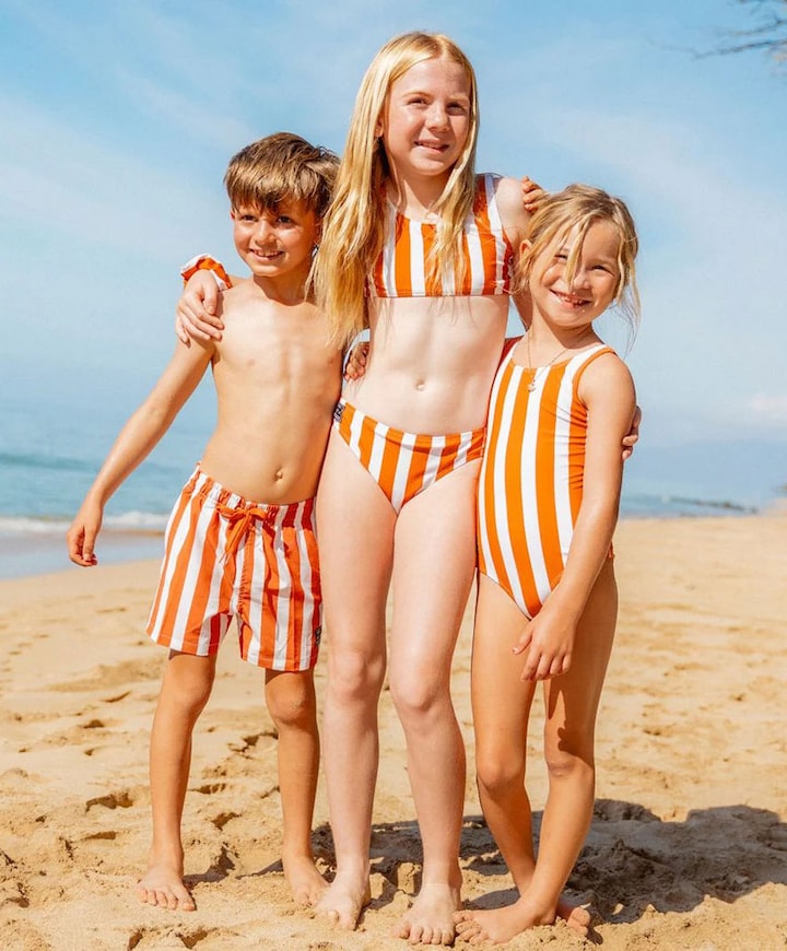 Jongens zwemshort brique