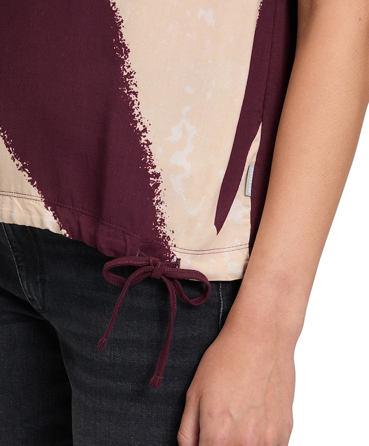 Dames t-shirt bordeaux