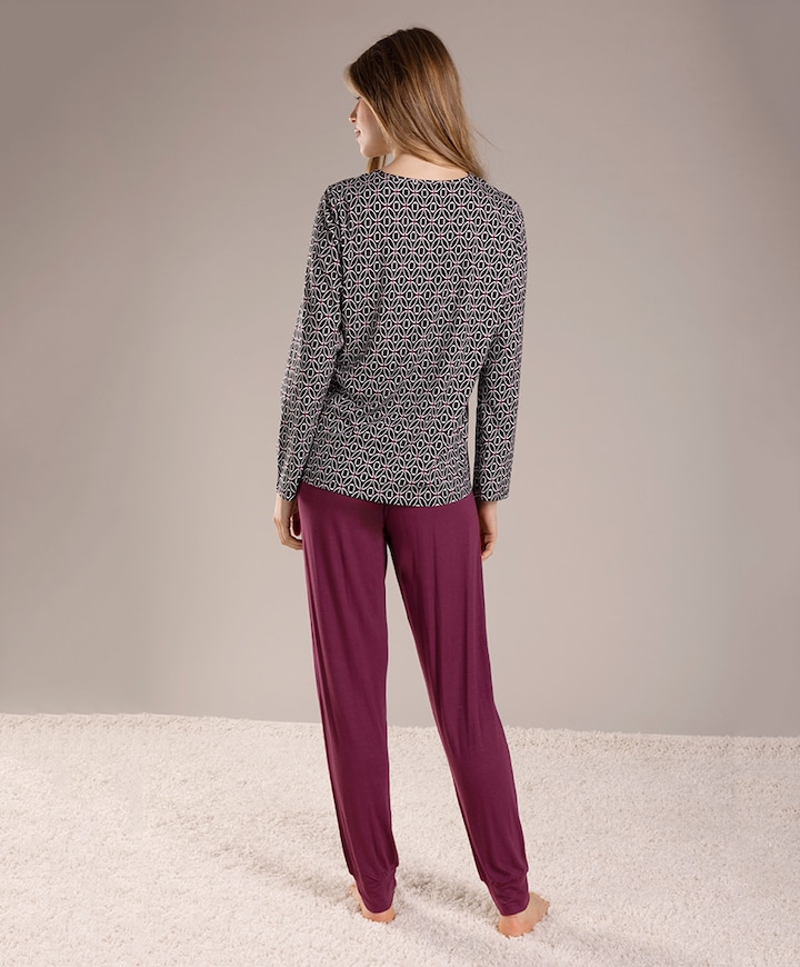 Pyjamabroek bordeaux