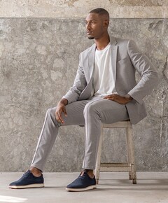 Nolan knit  heren sneakers blauw