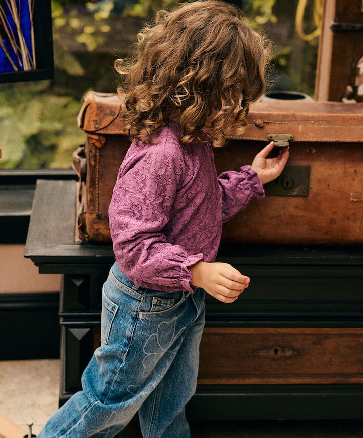 Meisjes longsleeve paars