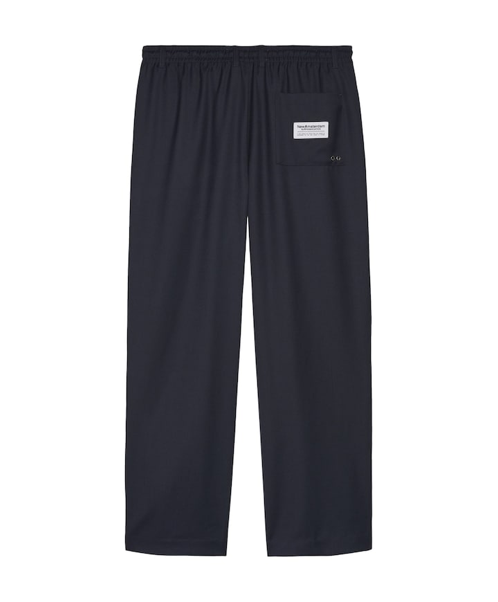 Wool Work Trousers heren pantalon blauw