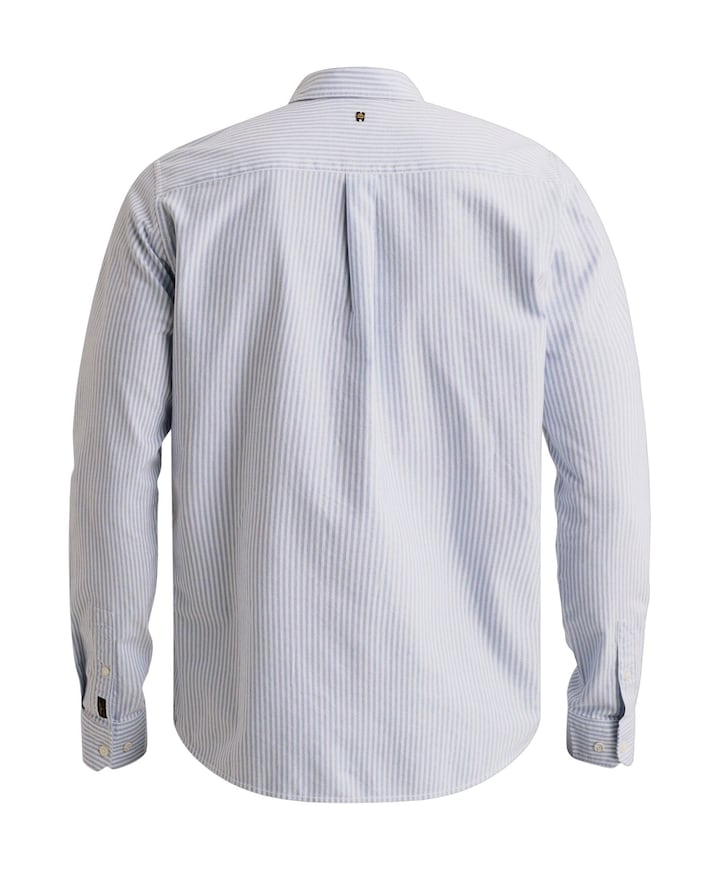 Heren overhemd lange mouw blauw