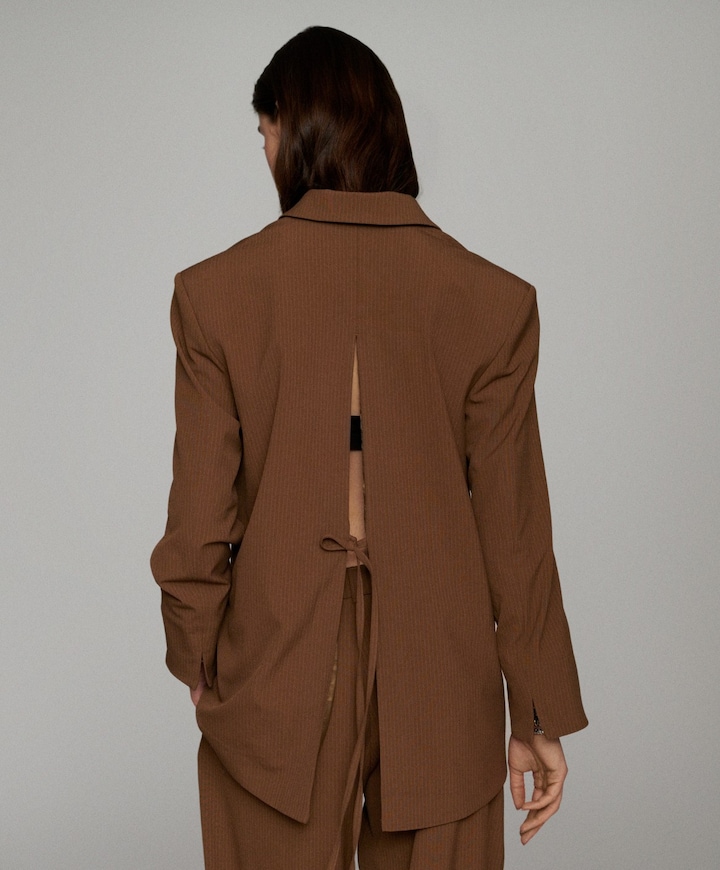 Dames blazer bruin