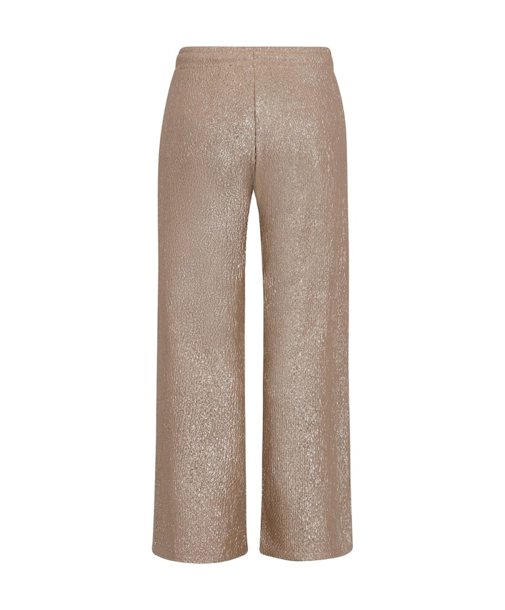 Fenya metallic straight leg meisjes broek goud