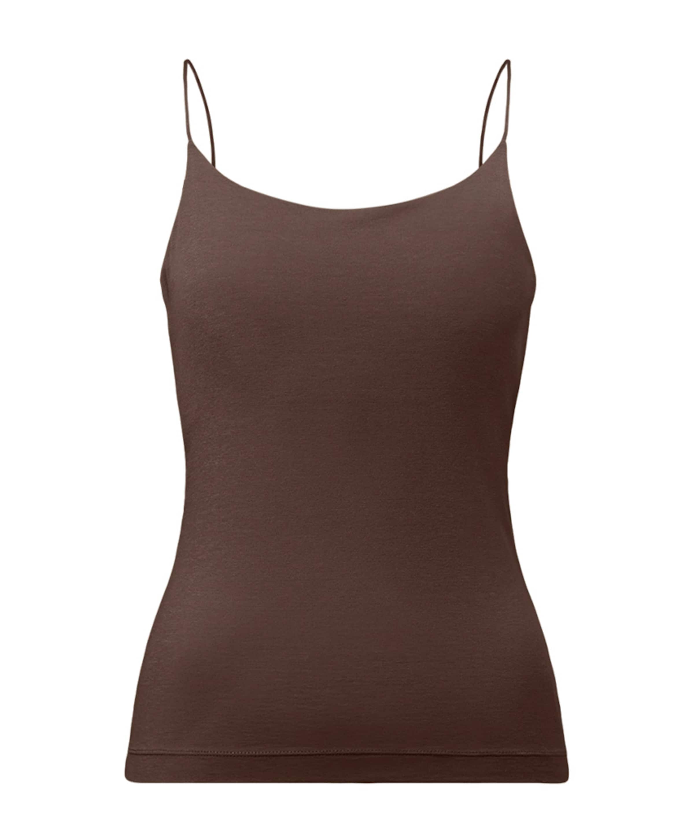 Dames top bruin