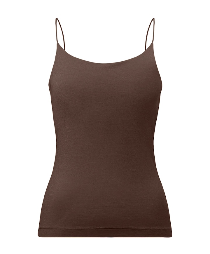 Dames top bruin
