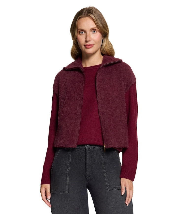 Dames gilet bordeaux