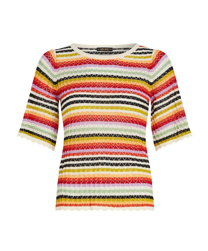 Dames t-shirt multicolor