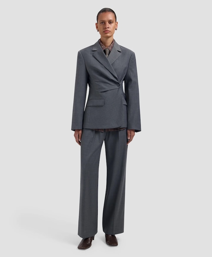 Dames blazer grijs