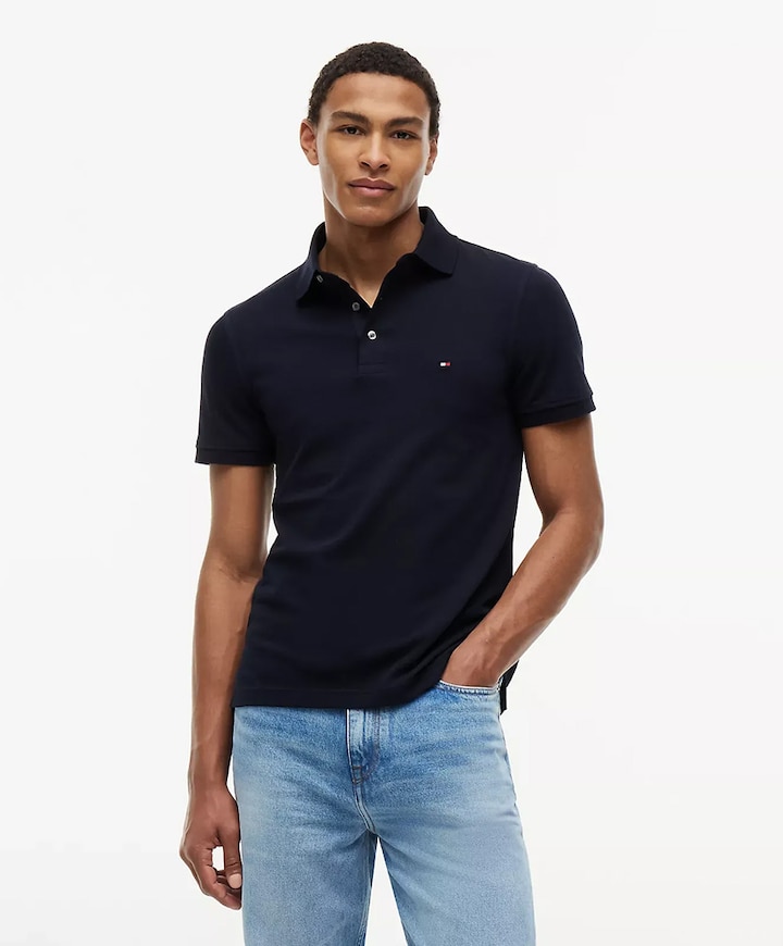 Heren polo blauw