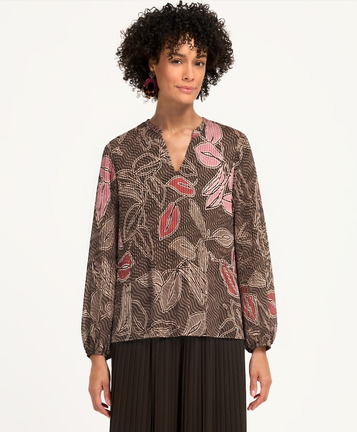 Dames blouse bruin