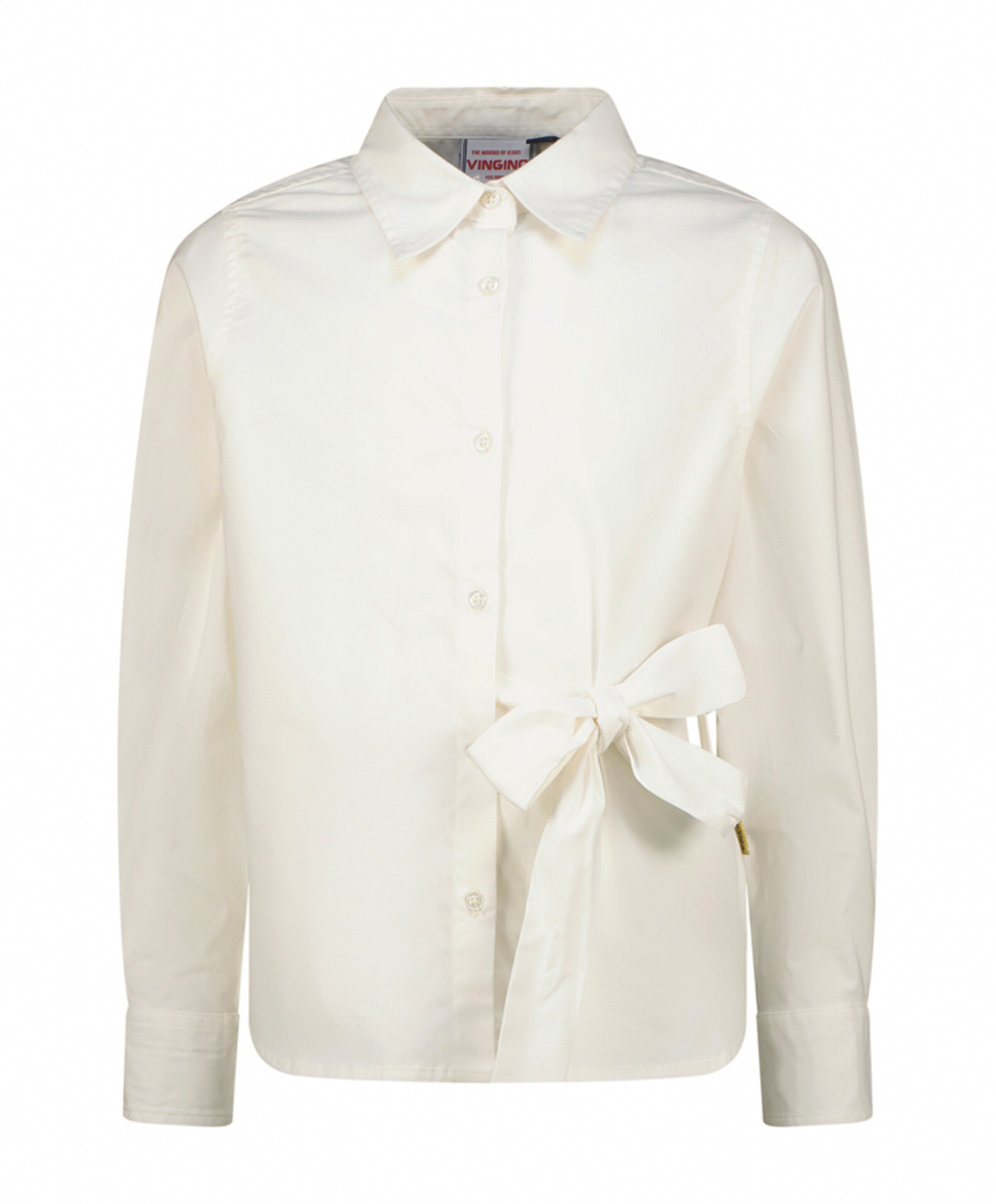 Meisjes blouse lange mouw wit