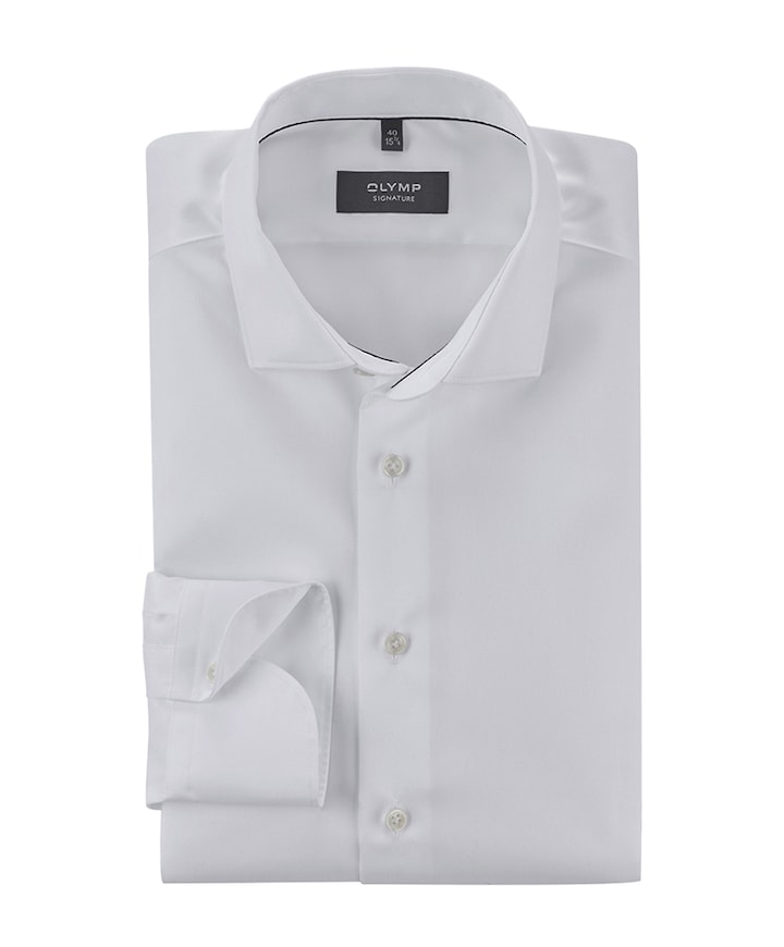 Heren overhemd lange mouw wit