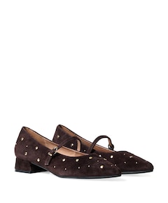 Annette dames ballerina's bruin