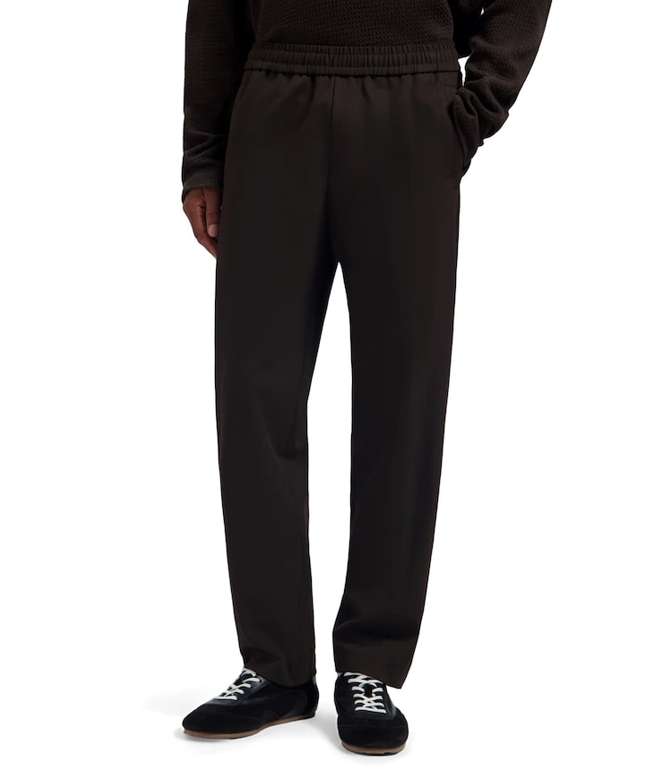 Slim Elasticated Pant heren pantalon bruin