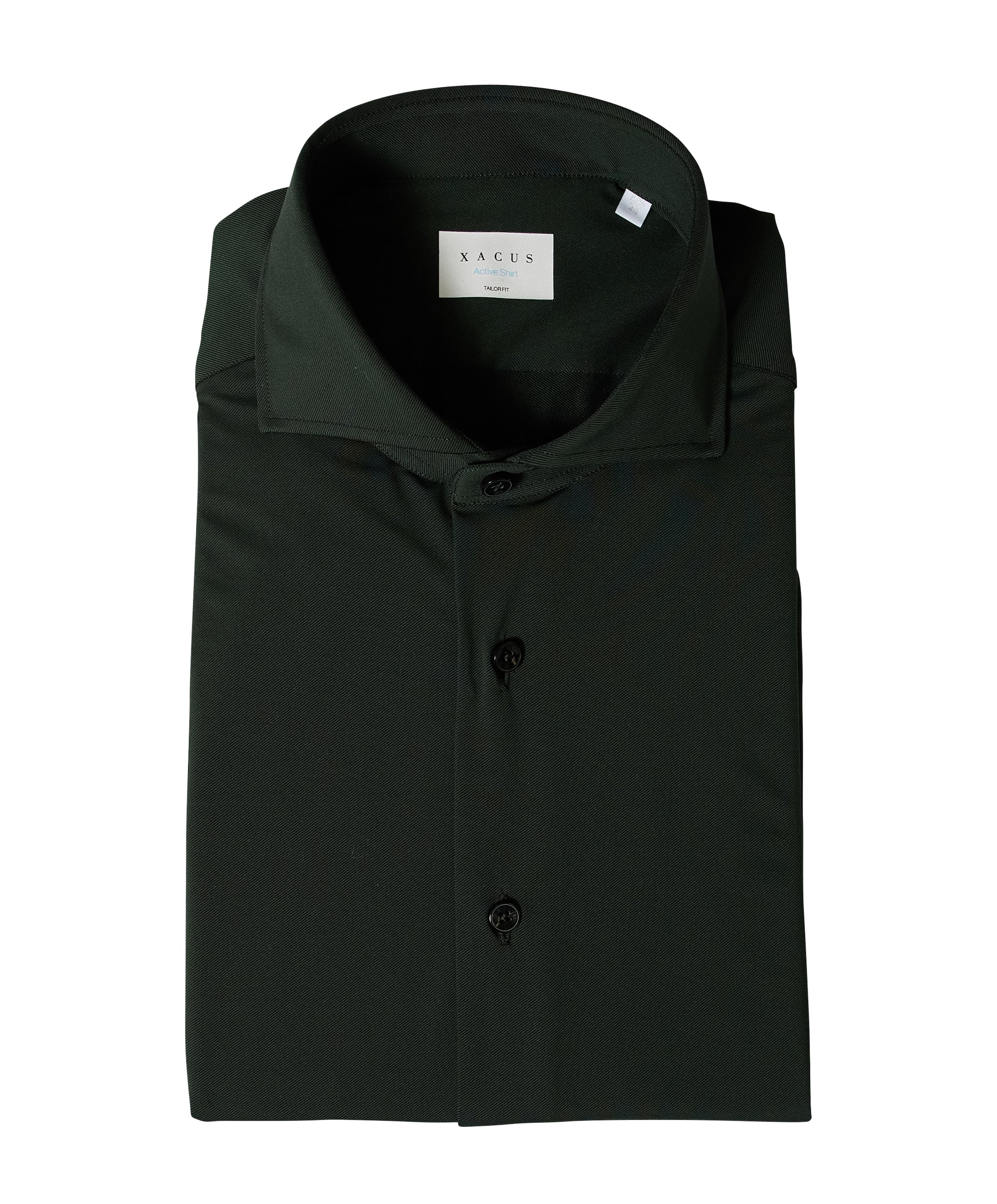 Heren overhemd lange mouw groen