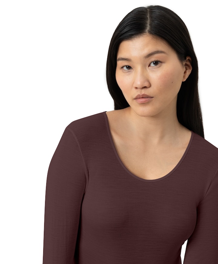 Dames T-shirt bordeaux