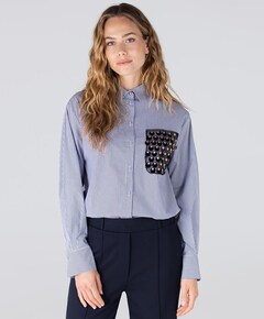 Dames blouse blauw