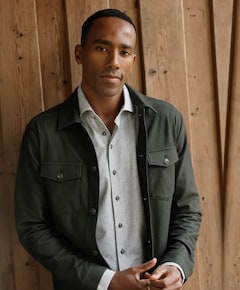 Heren overshirt groen