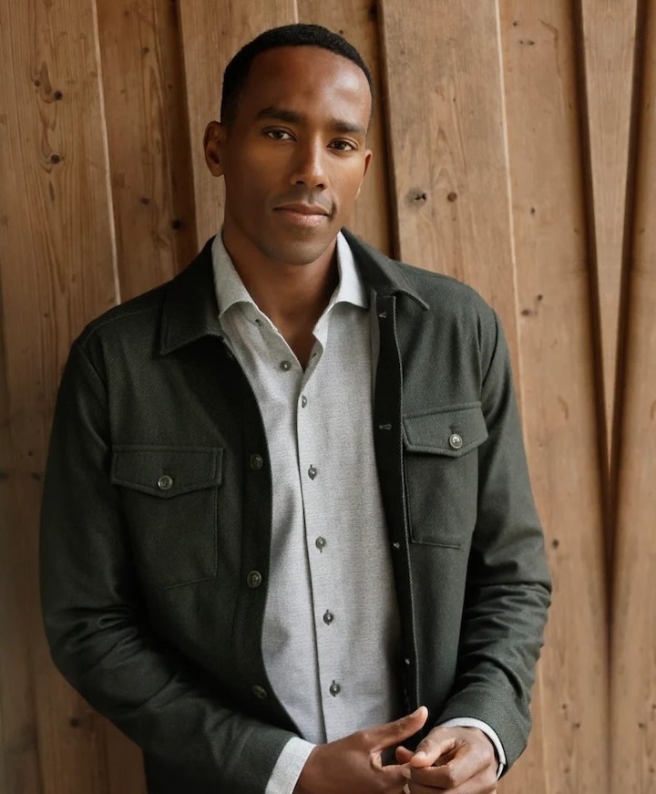Heren overshirt groen
