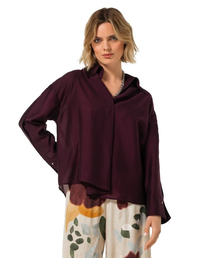 Dames blouse paars
