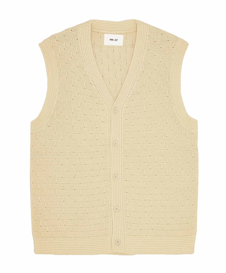 Heren gilet ecru
