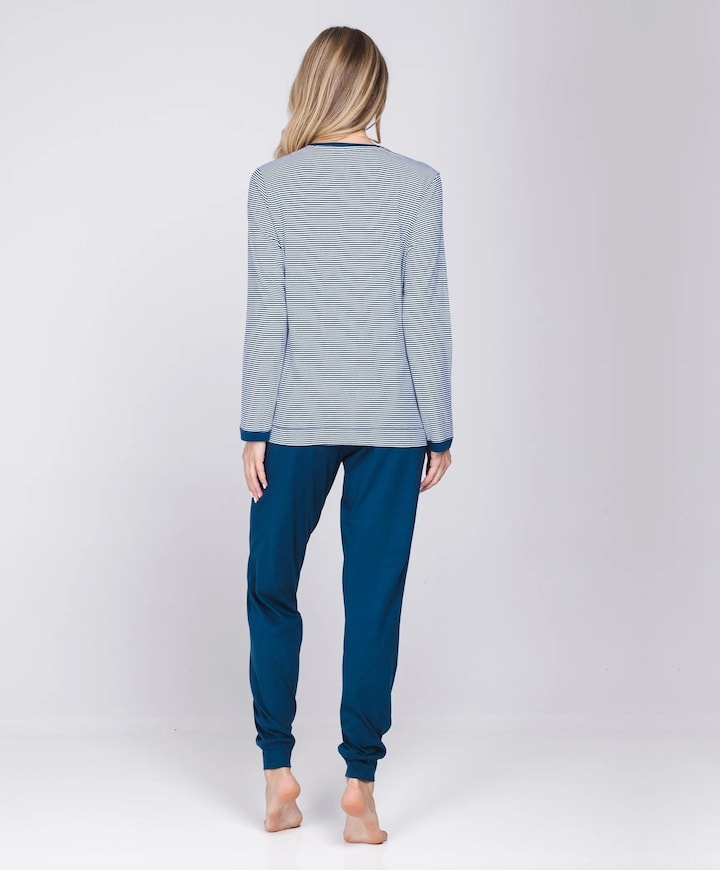 Dames pyjamaset blauw