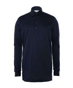 Polo lange mouw blauw