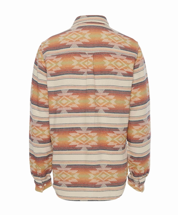 Heren overhemd lange mouw oranje