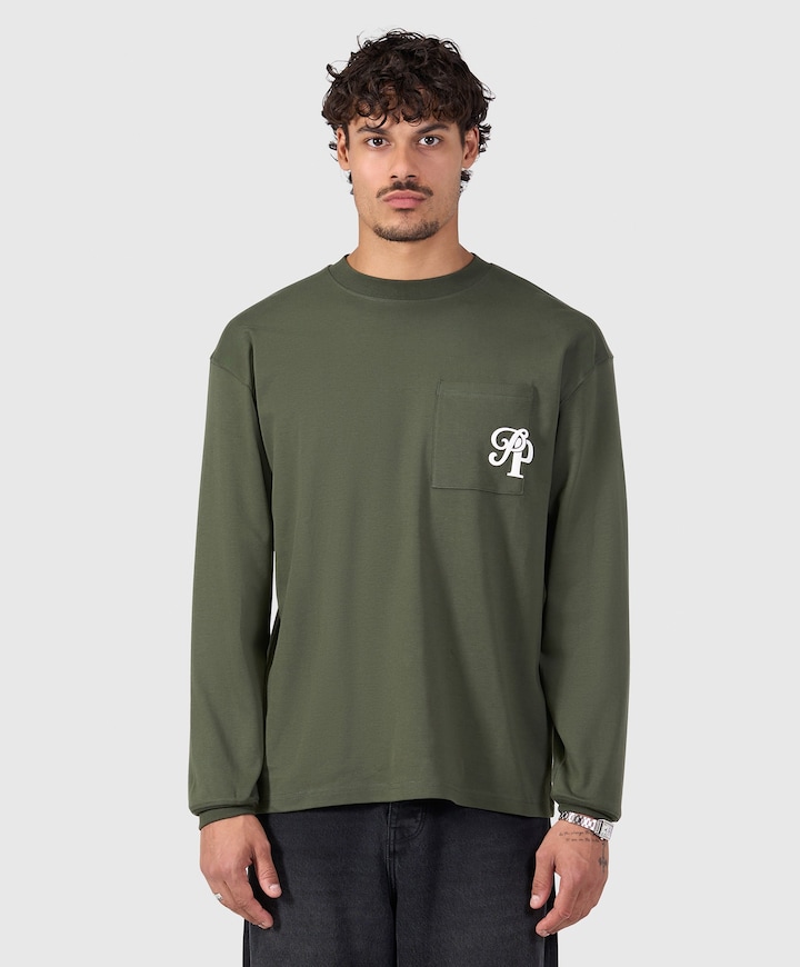 Heren longsleeve groen