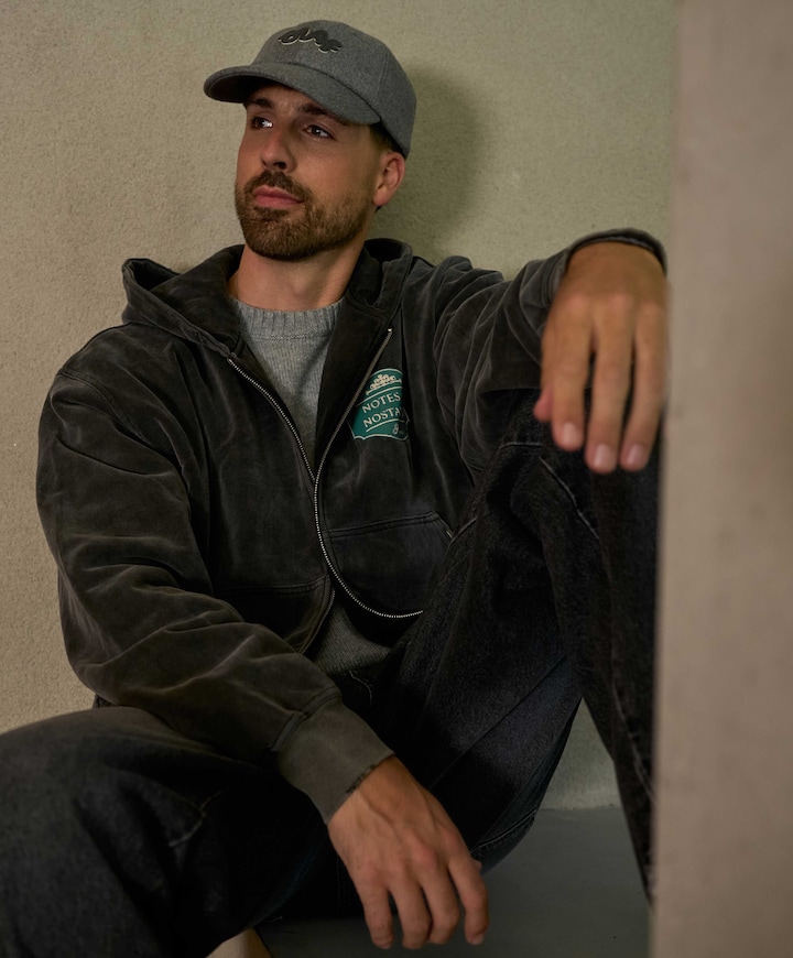 Heren hoofdaccessoire grijs