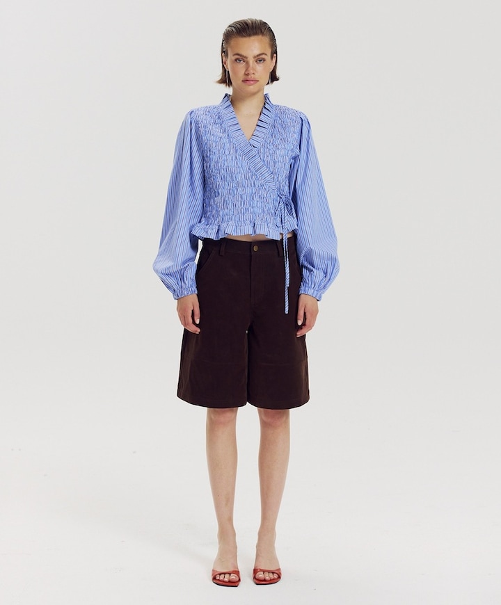 Dames blouse blauw