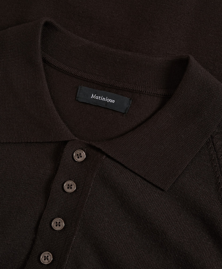 Heren polo bruin