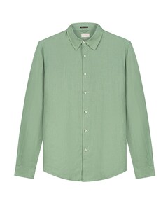Heren overhemd lange mouw groen