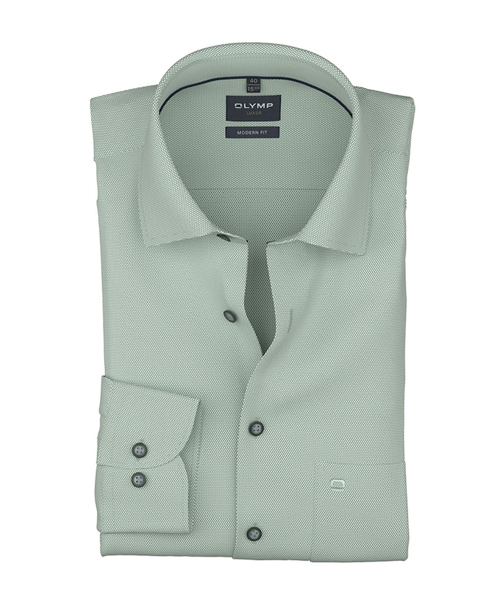 Heren overhemd extra lange mouw groen