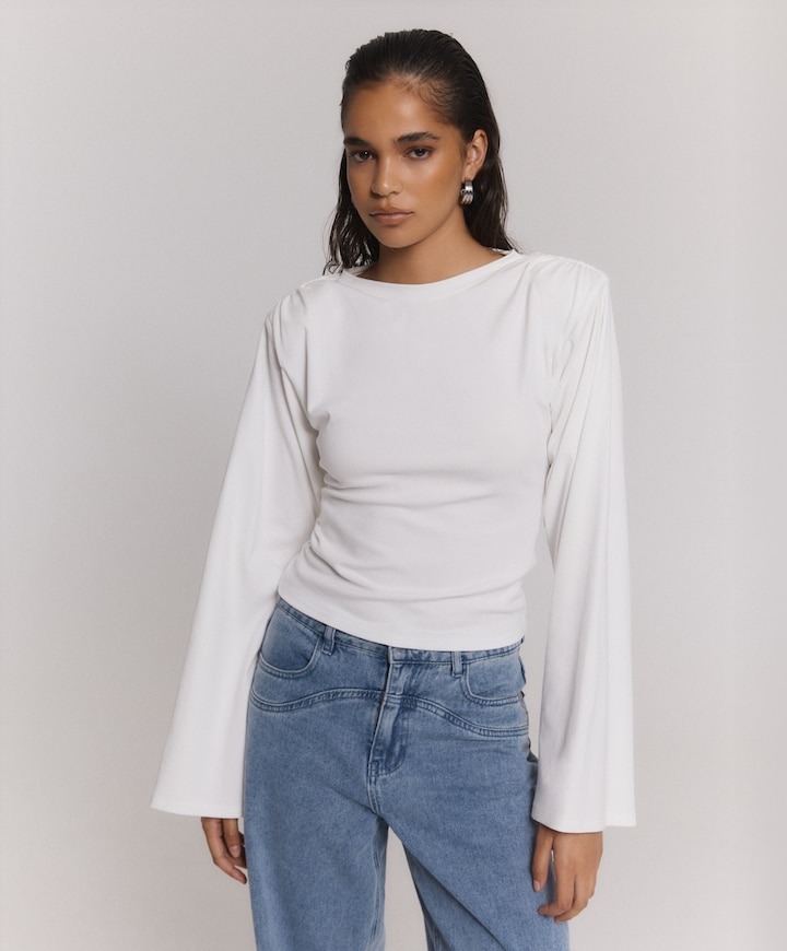 Dames longsleeve wit