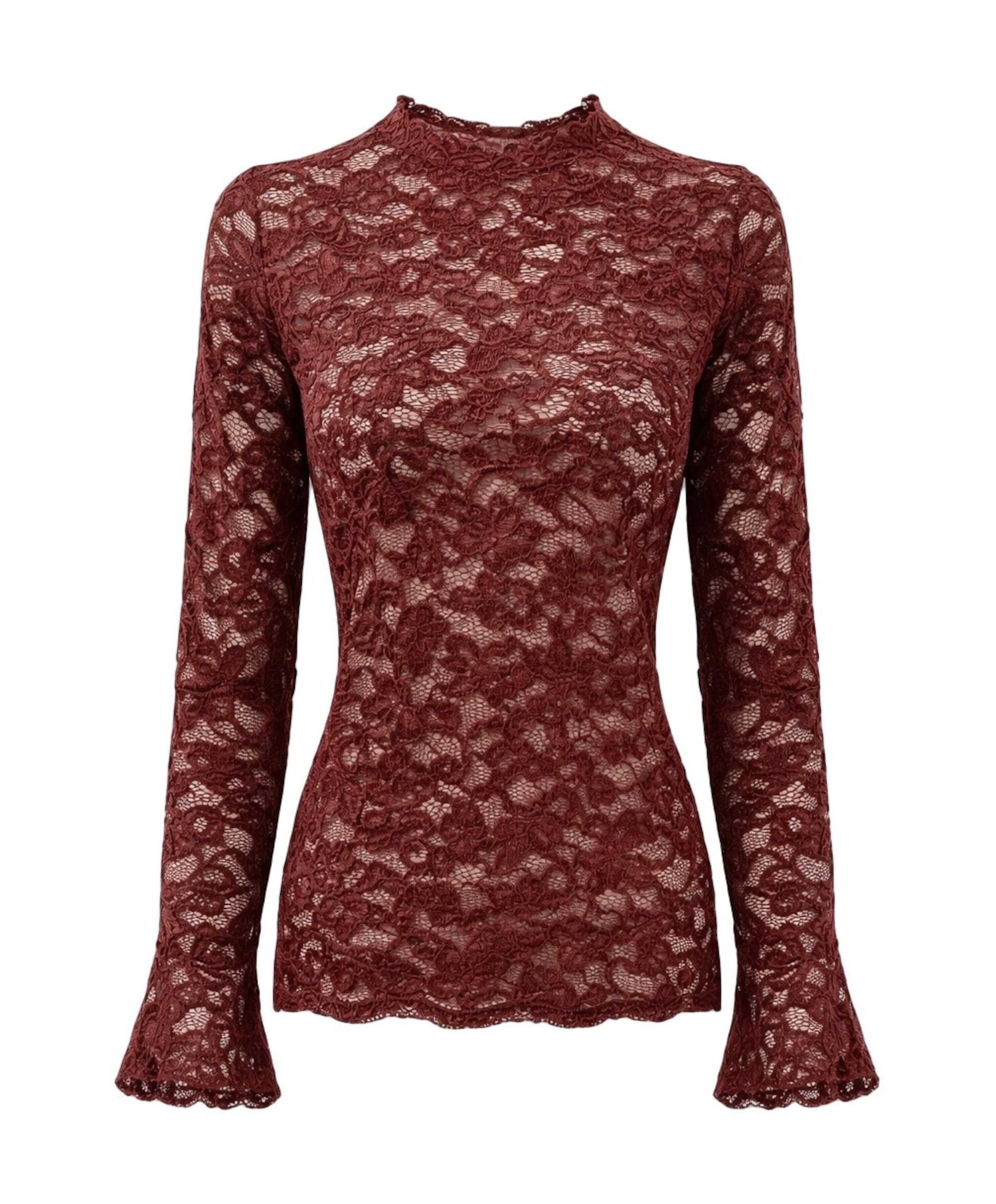 Dames longsleeve bordeaux