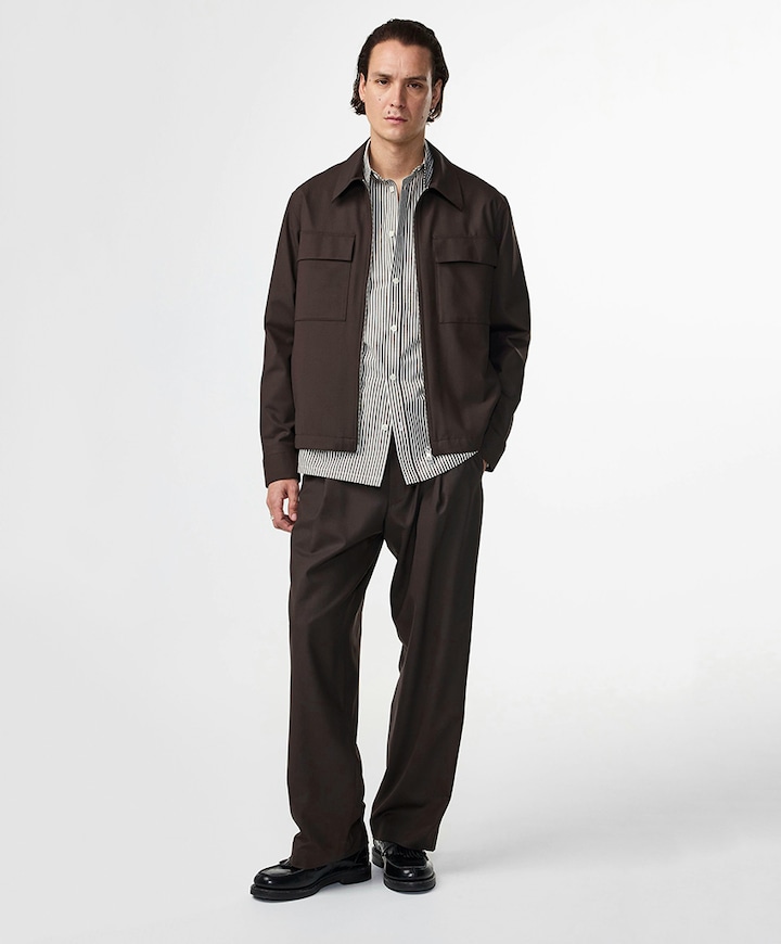 Heren overshirt bruin