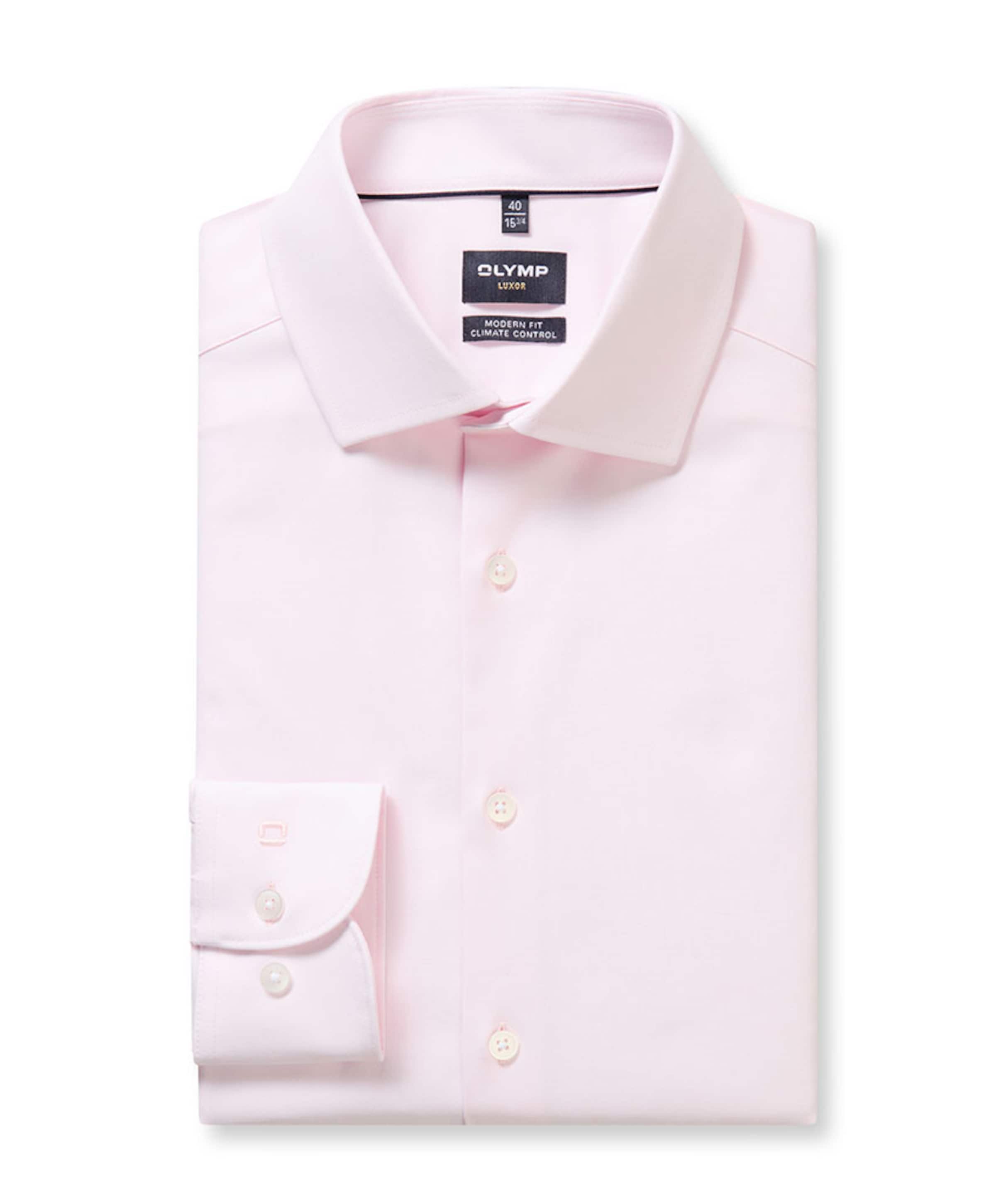 Heren overhemd lange mouw roze