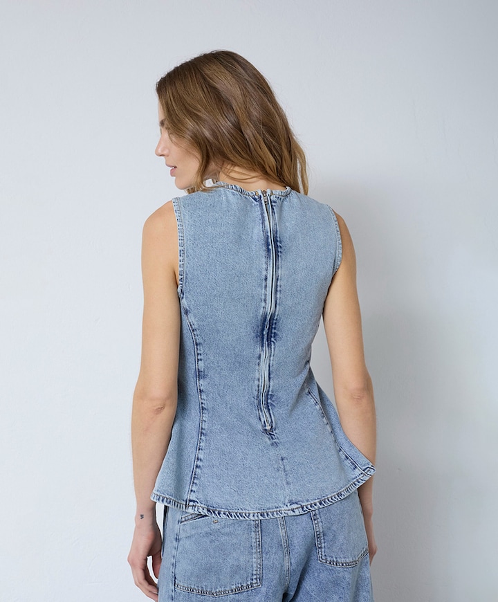 Dames top blauw