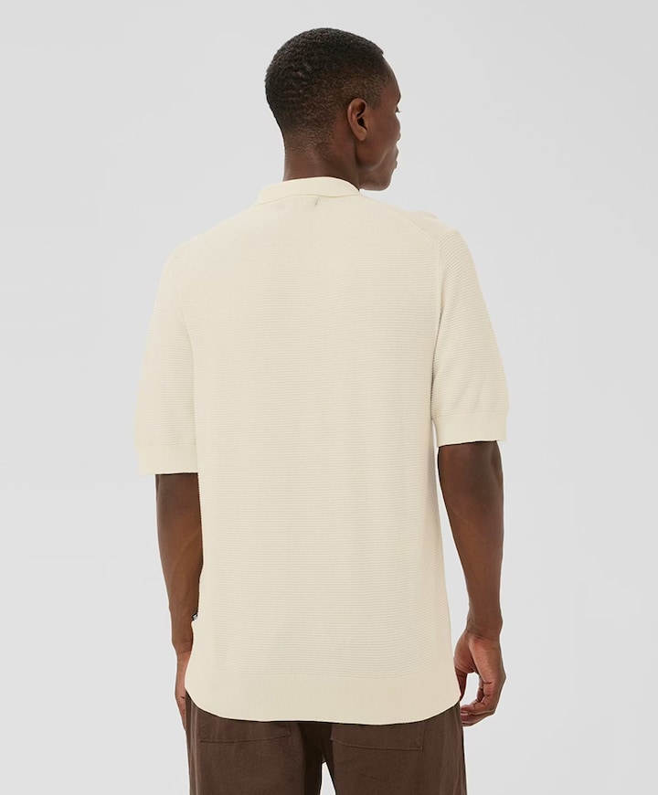 Heren polo ecru
