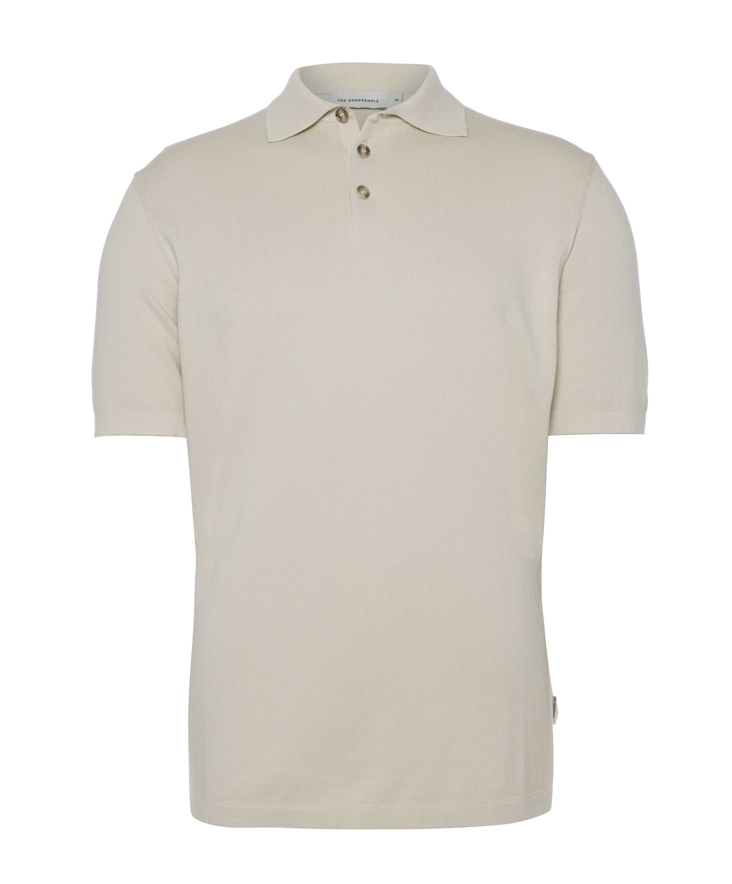 Heren polo beige