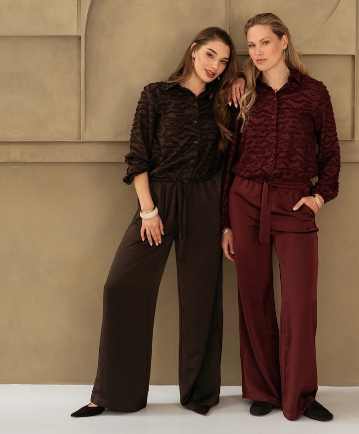 Dames blouse bordeaux