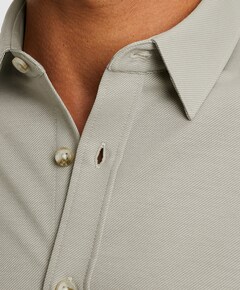 Heren overhemd lange mouw grijs