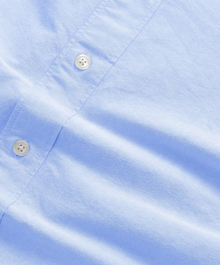 Heren overhemd lange mouw blauw