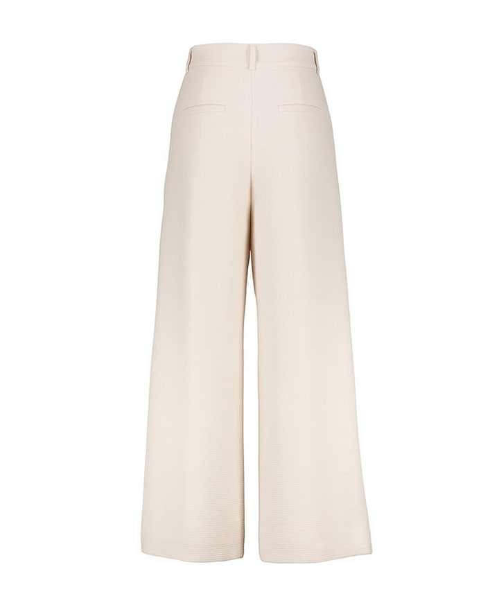 Sky sparkle waffle dames broek ecru